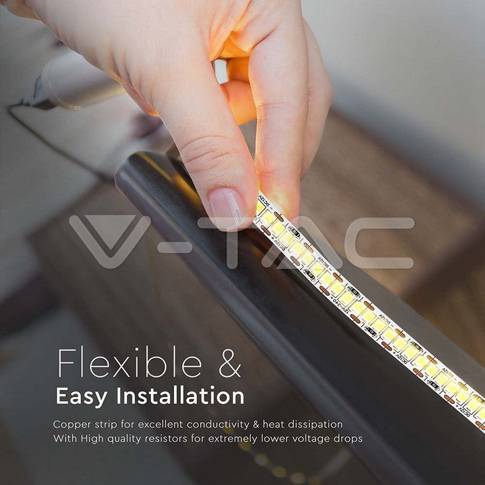 V-TAC Strip LED smd2835 20w/m 5m 240 led/m 2000lm/m 12v ip20 10mm