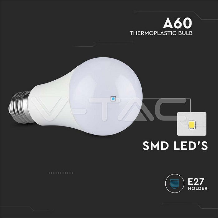 V-TAC Lampadina LED 8.5W E27 A60 ThermoPlastica