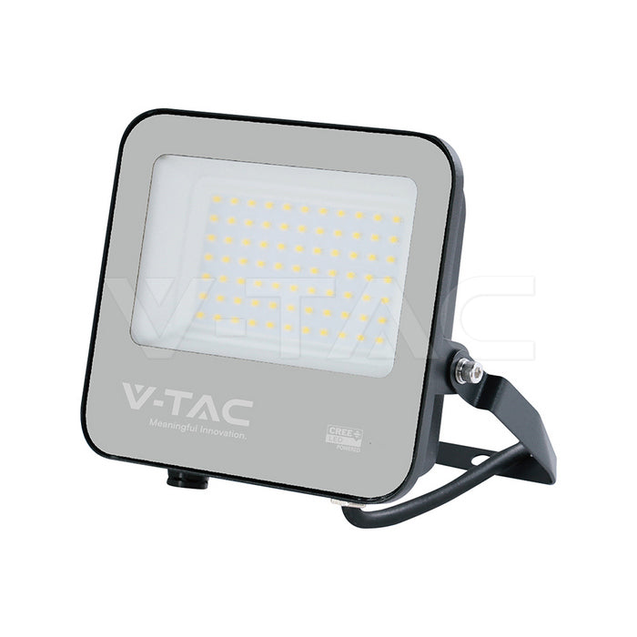 V-TAC 50W LED Proiettore Slim CREE CHIP Corpo Nero Grigio 6500K 135lm/W