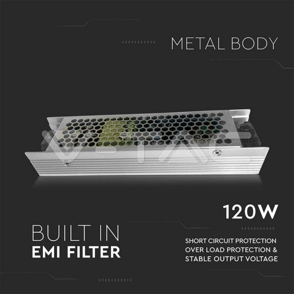 V-TAC 3243 Alimentatore Led 12 Volt 120Watt Metallo Slim
