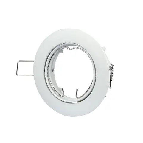 Portafaretto led da incasso rotondo gu10 e gu5.3 (mr16) colore bianco orientabile