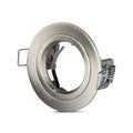 Portafaretto led da incasso rotondo gu10 e gu5.3 (mr16) colore nichel satinato