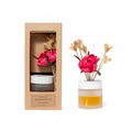 Diffusore di essenza bacchetti fiore Vino in vetro 100 ml