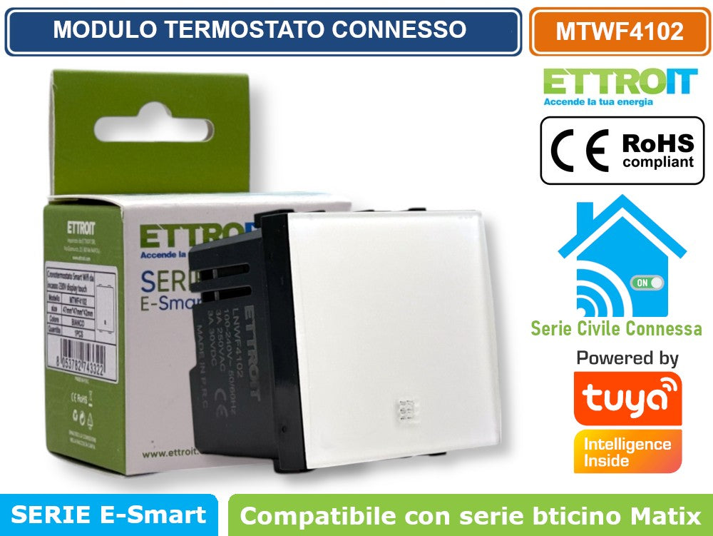 Termostato da incasso digitale smart wi-fi 2P