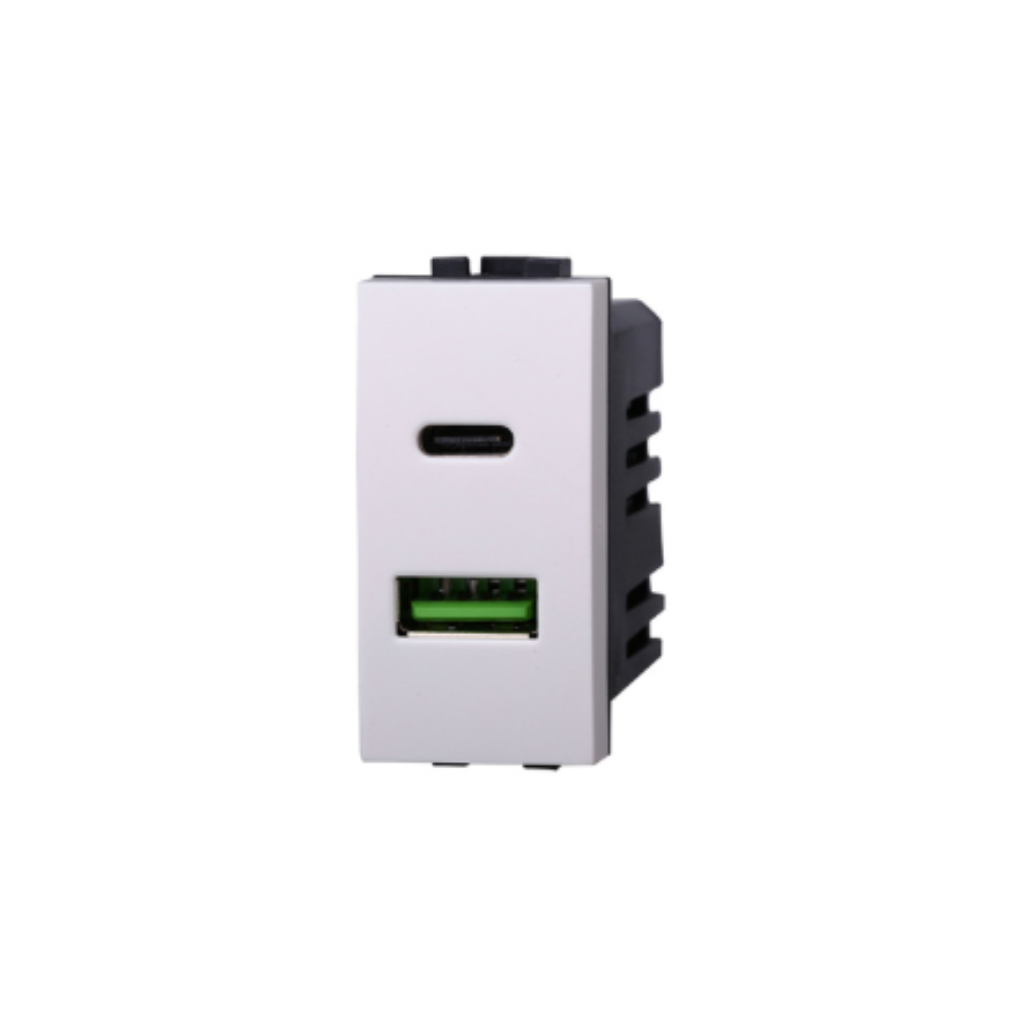 Presa USB 2 in 1 USB+TYPE -C 3.1 A