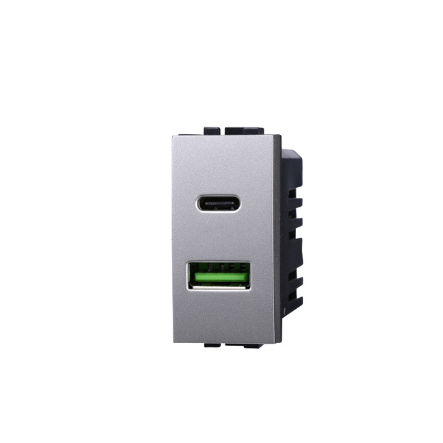 Presa USB 2 in 1 USB+TYPE -C 3.1 A