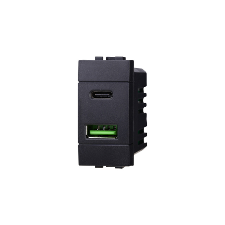 Presa USB 2 in 1 USB+TYPE -C 3.1 A