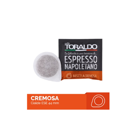 150 Cialde ESE 44 mm Caffè Toraldo Miscela CREMOSA
