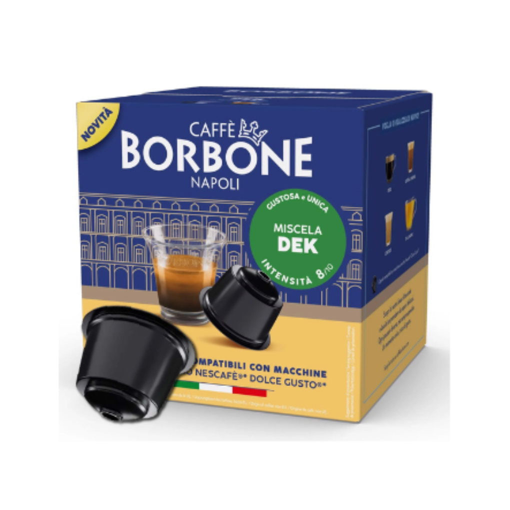 90 Capsule Borbone Compatibili con Macchine da Caffè Nescafè Dolce Gusto Miscela DEK