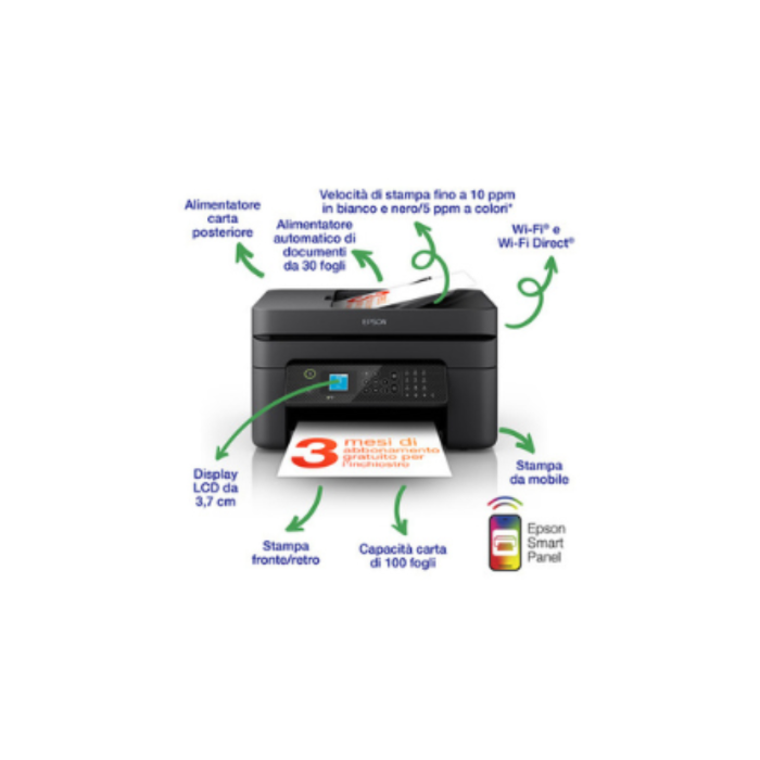 Epson WorkForce WF-2930DWF stampante multifunzione inkjet a cartucce