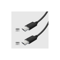 SBS Cavo USB-C - USB-C NERO in tessuto con fermacavo 1.5 metri