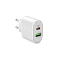 SBS Caricatore caricabatterie - Ricarica rapida con due porte USB-C 20W PD, adatto per MacBook Neo