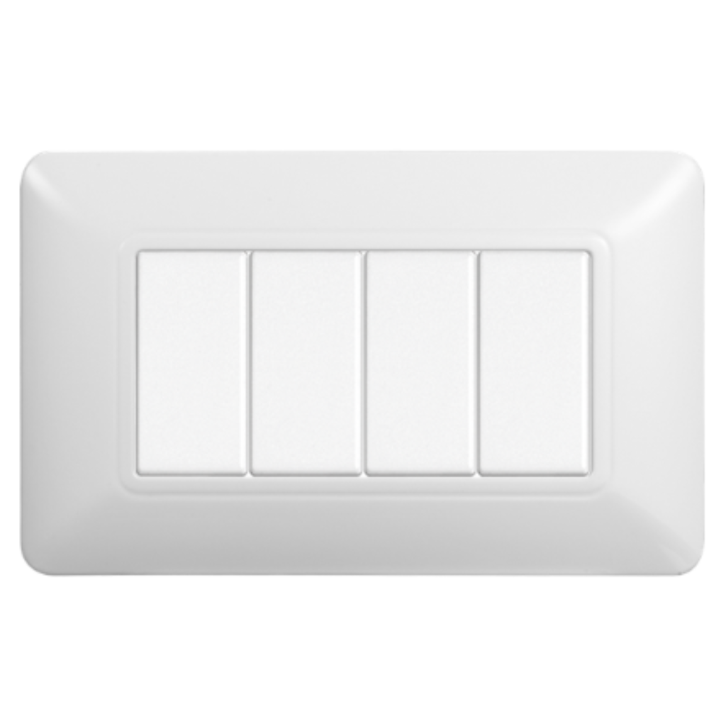 Placca Plastica 4P Bianca
