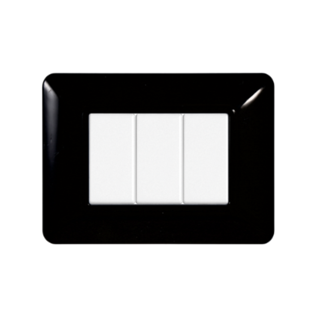 Placca Plastica 3P Nera