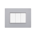 Placca Vetro 3P Bianco
