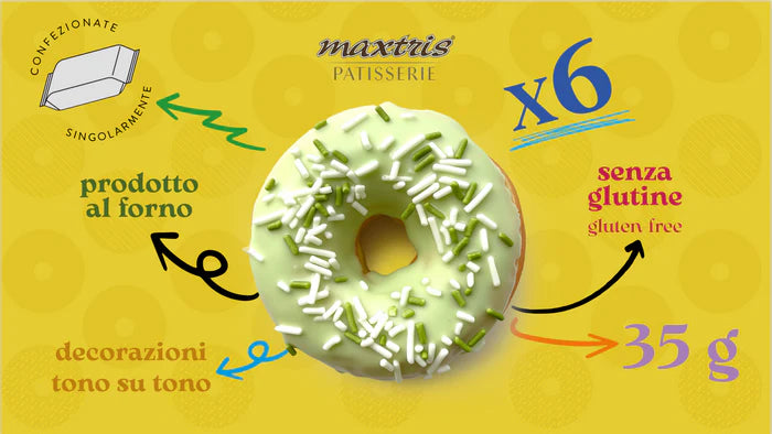 Maxtris Donuts Pistacchio 6 pezzi