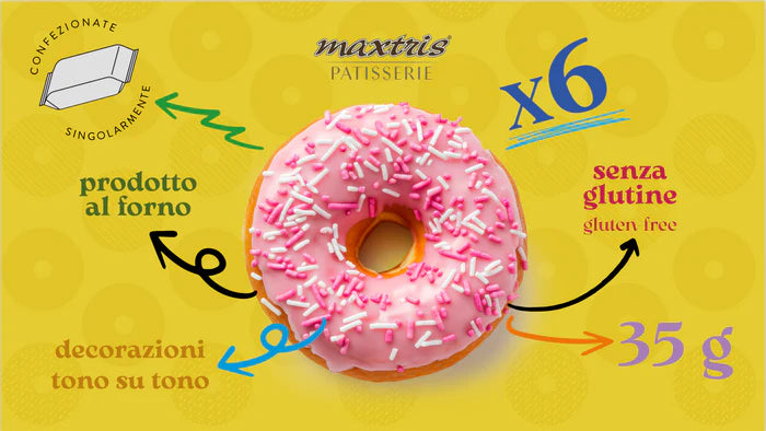 Maxtris Donuts Fragola 6 pezzi