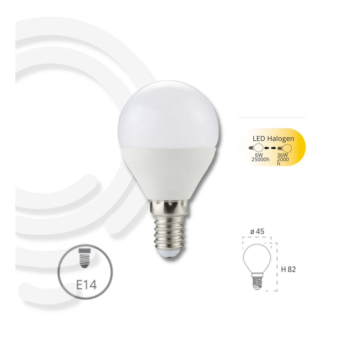 Lampadina LED Globo E14 6W