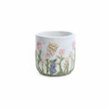 Vaso cachepot fiori di campo in cemento