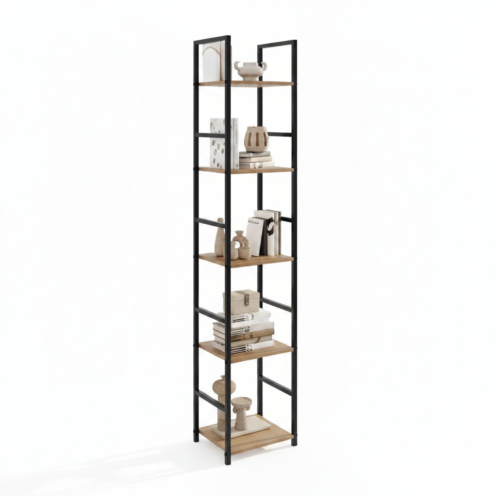 Mobiletto 5 ripiani in metallo e legno